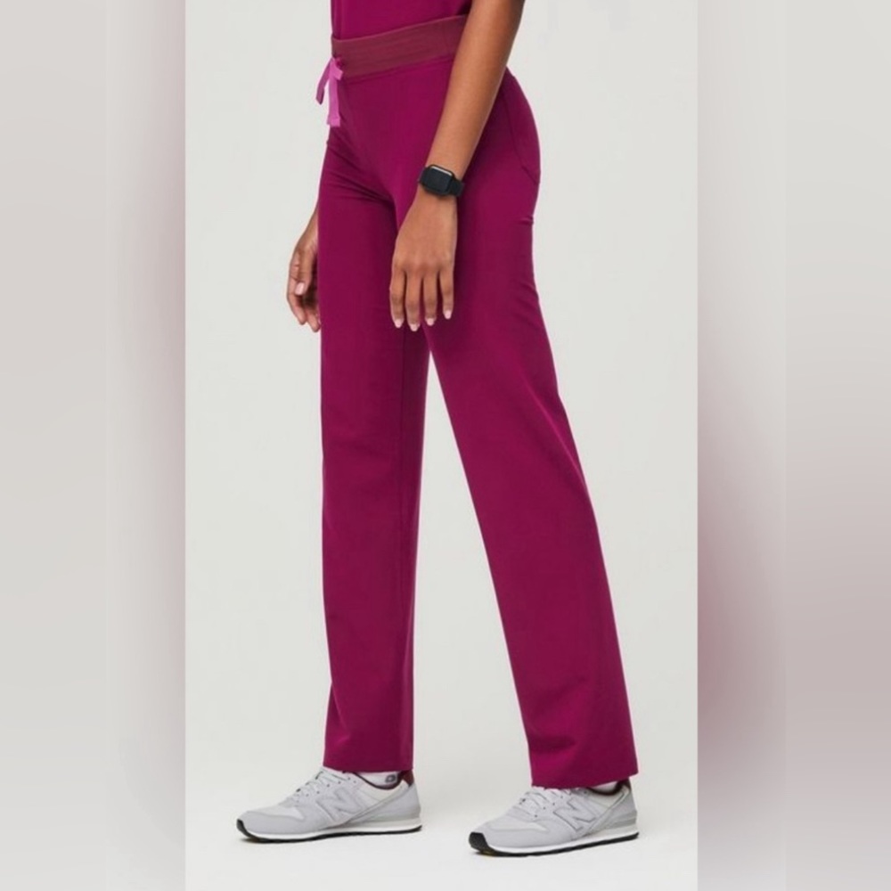 Dark Magenta Figs Scrub Pants